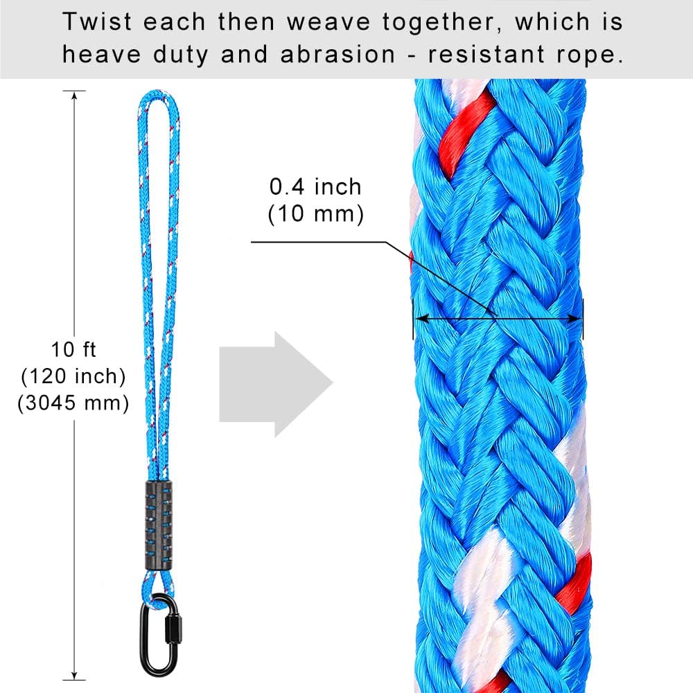 BeneLabel Tree Swing Rope Holds 2500 LB Capacity, Hammock Tree Swing Hanging Strap, for Outdoor Swings Hammock Playground Set Accessories, 10 ft, 1PCS
