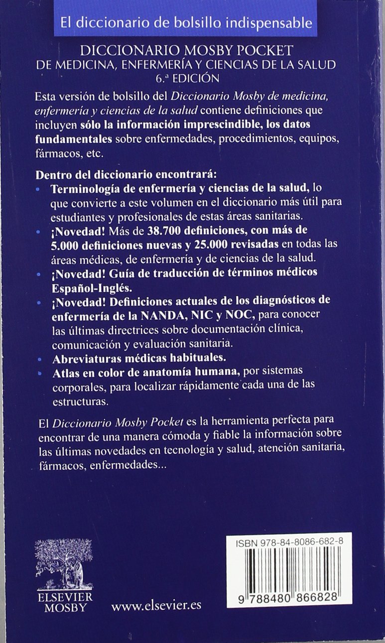 Diccionario Mosby Pocket de Medicina, Enfermería y Ciencias de la Salud