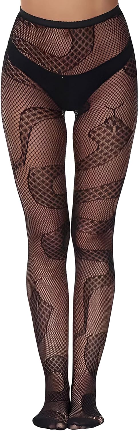 Spider Tights - Black Spiderweb Fishnet Stockings for Women Halloween - Image 3