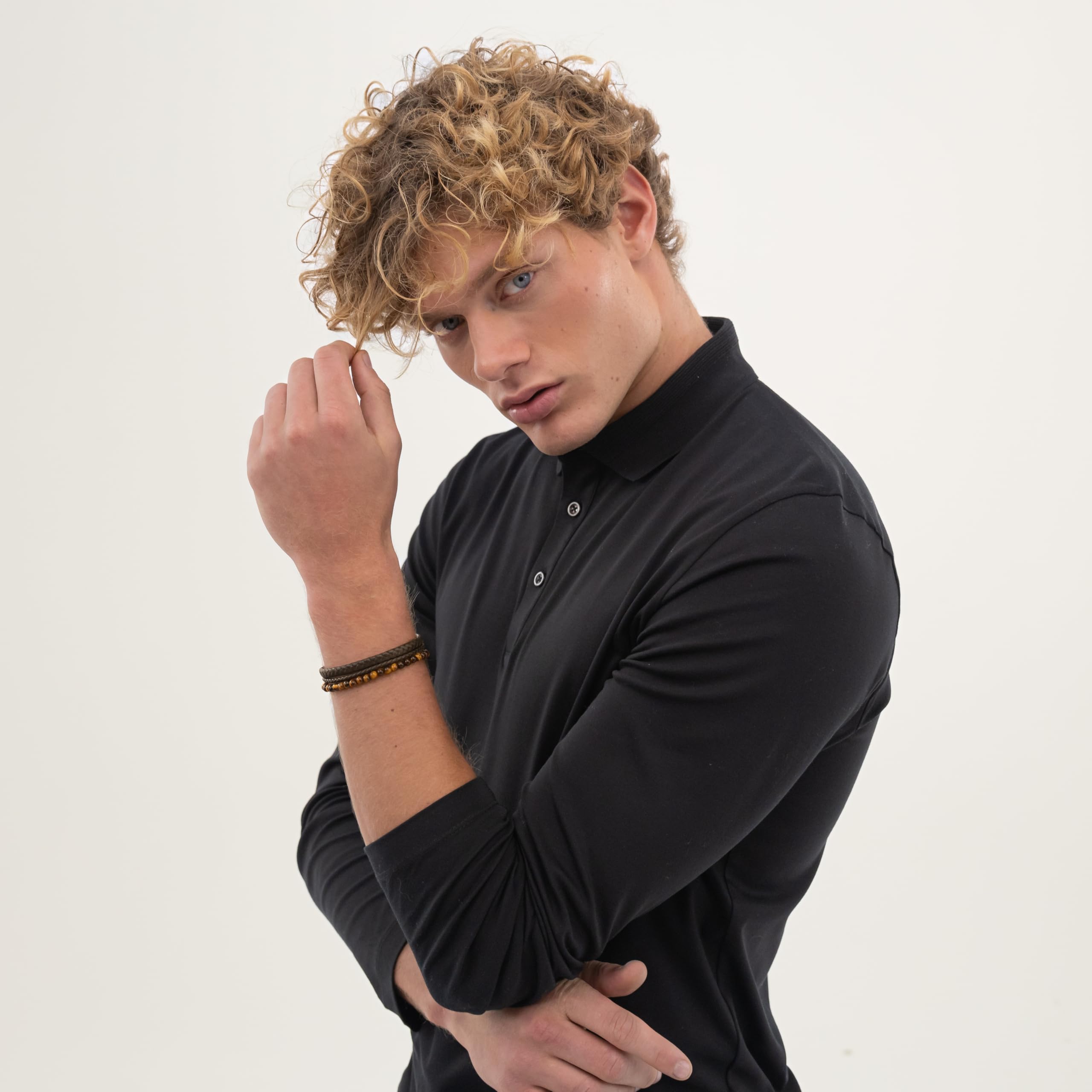BOSS Jewelry Armband mit Schmuckperlen für Herren Kollektion SPHERE MIXED - Erhäntlich auch Schwarze oder Braune Farbe