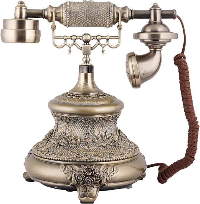 Teléfono Retro Vintage Estilo Bronce Antiguo miniatura 4