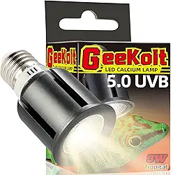 Luz De Réptil Uvb Premium 5.0, Uva Uvb 3W De Espectro Completo Tropical, Lâmpada Uvb Para Metabolismo De Cálcio Ideal, Ideal Para Répteis De Residência Tropical Anole Verde Tartaruga