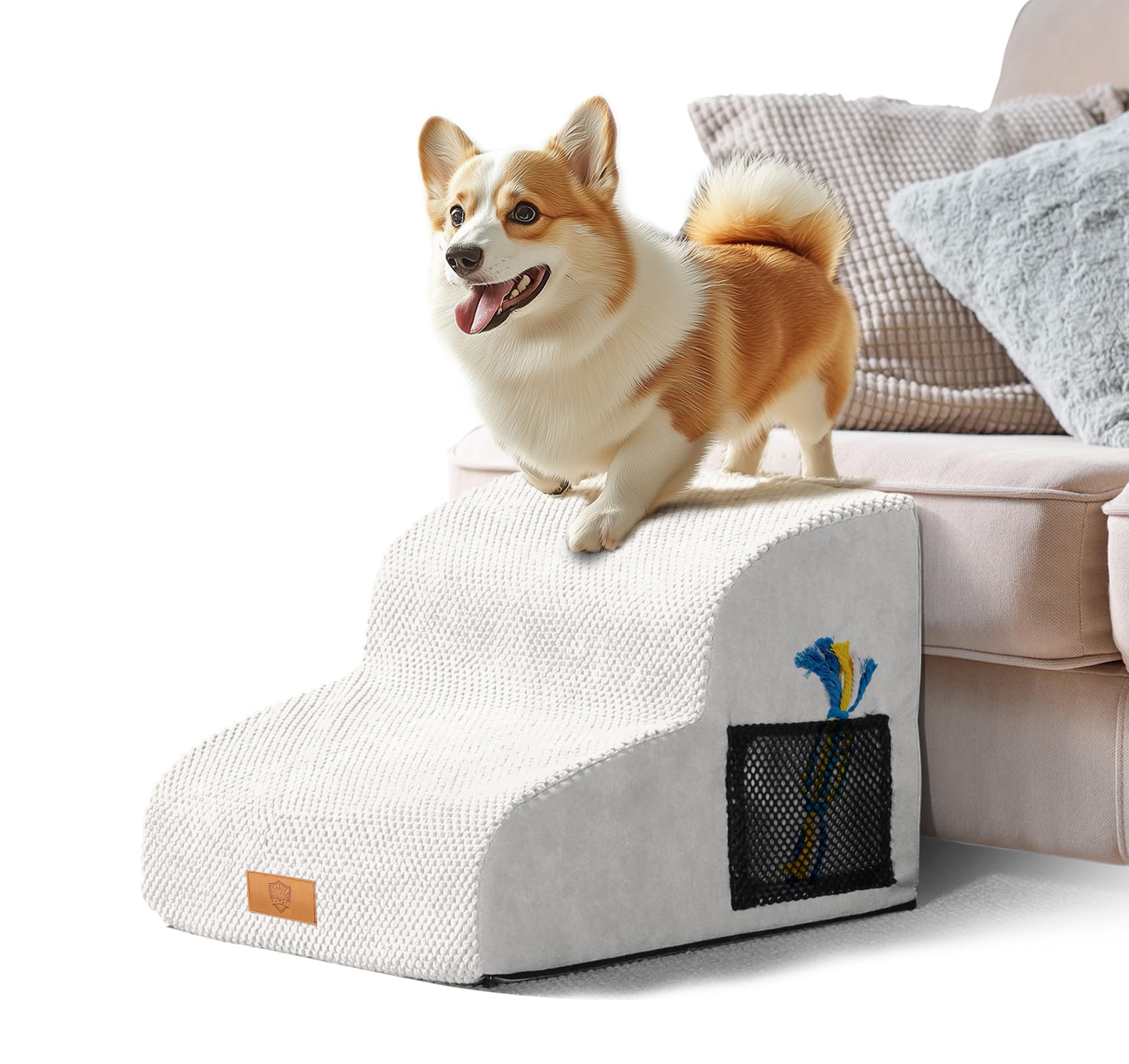 Copertura Rimovibile Per Scale Cani A 2 Gradini - Grigio, Impermeabile E Morbida - Foto 3