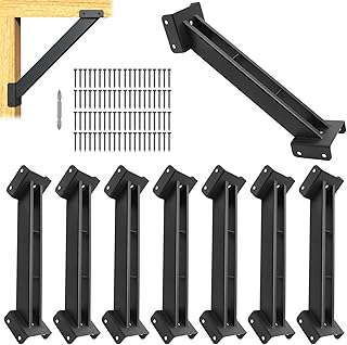 8 Pcs 45 Degree Angle Brackets, 4x4 Pergola Brackets Kit , for 4''x4'' Lumber (Actual: 3.6''x3.6'') , for Wooden Structures Such as Pergolas, Gazebos