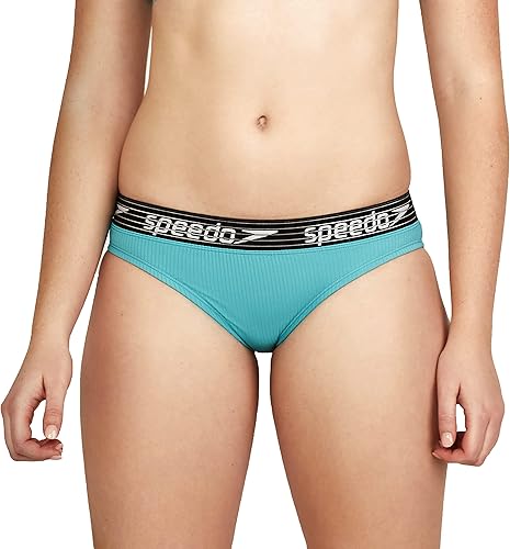 Speedo Maillot de Bain 2 pièces Creora Highclo Hipster Bas de Bikini, Porcelaine