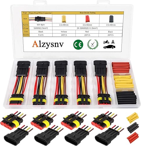 Vista 13 de Kit de conectores eléctricos automotrices de 2 pines, impermeables, conectores de cables eléctricos, conectores de terminales de batería, enchufe