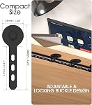 Cable Management Under Desk, Adhesive Cable Ties, 10Pack-Black | Adjustable Silicone Cable Ties Cord Organizer, Reusable Heavy-Duty Cord Holder Under Table for Office, School, Home