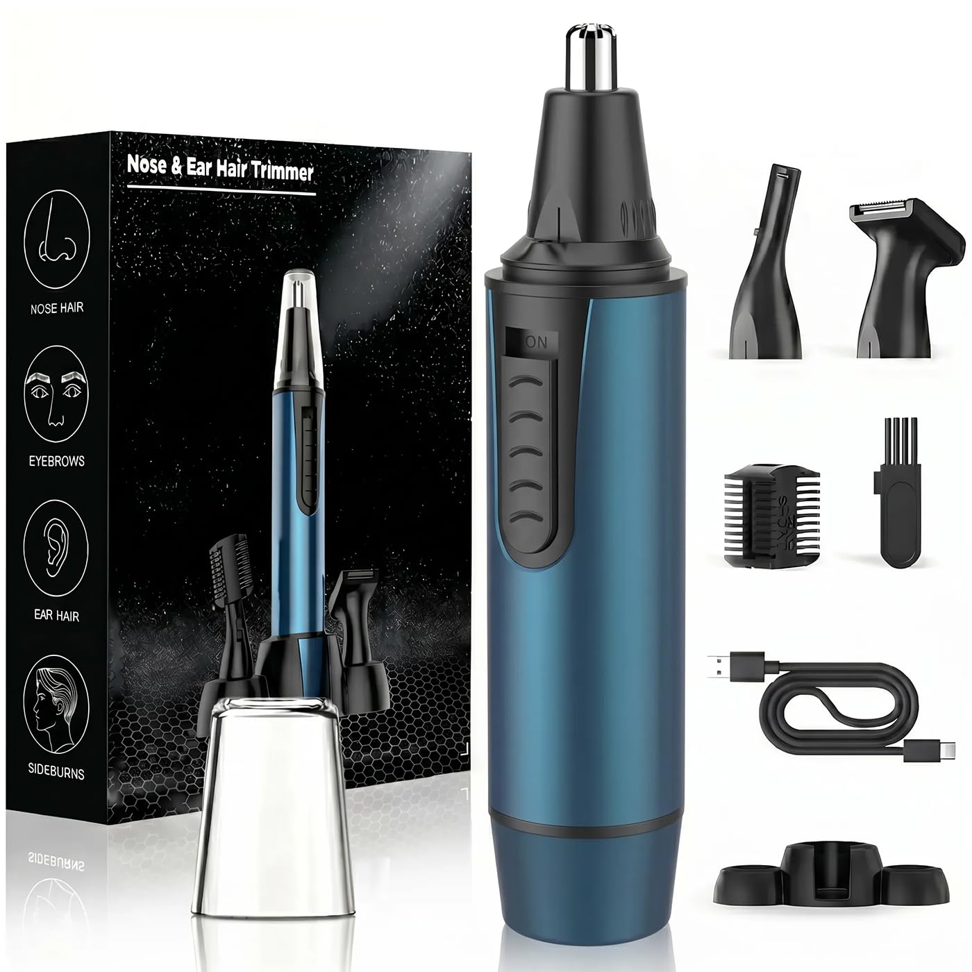 Nose Hair Trimmer for Men - Painless & 3-in-1 -9 Nose Hair Trimmer for Men - Painless & 3-in-1 -9