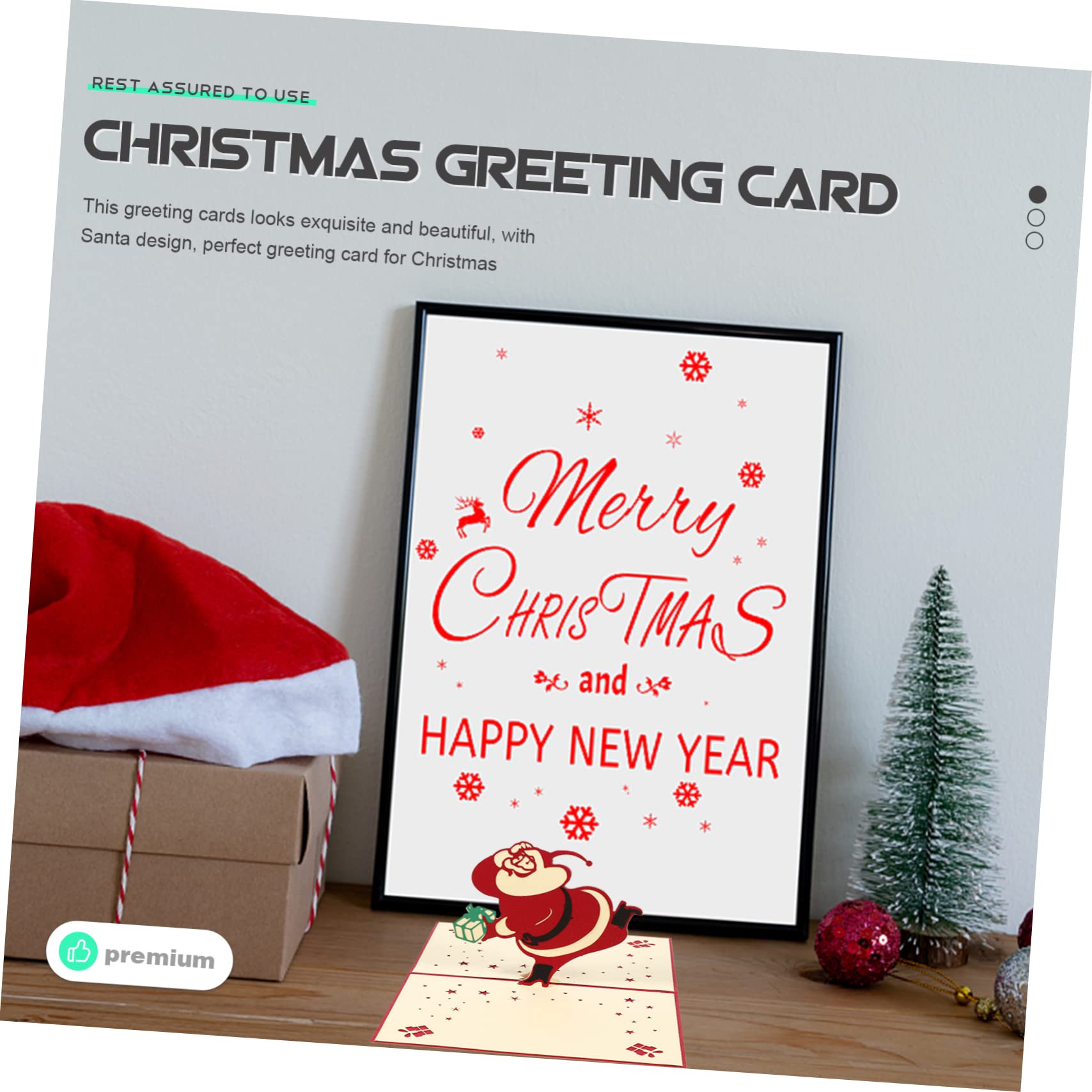 Lurrose 12stücke Teiliges Set Weihnachtskarten Mit Pop-up Santa Für Kreative Festtagsgrüße Für Familie Und Freunde Aus Hochwertigem Papier Gefertigt