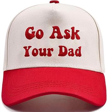 Funny Trucker Hats Embroidered Vintage Snapback Hat for Women Put It On My Husband's Tab Hats Gag Gifts Baseball Cap Red