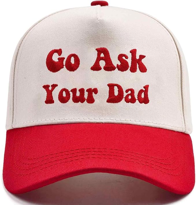Funny Trucker Hats Embroidered Vintage Snapback Hat for Women Put It On My Husband's Tab Hats Gag Gifts Baseball Cap Red