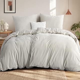 Aisbo Winter Plüsch Bettwäsche 135x200 4teilig Beige - Flanell Flauschige Warme Bettbezug 2er Set und 2 Kissenbezüge 80x80 cm, Teddy Fleece Samt Cashmere Touch Winterbettwäsche mit Reißverschluss