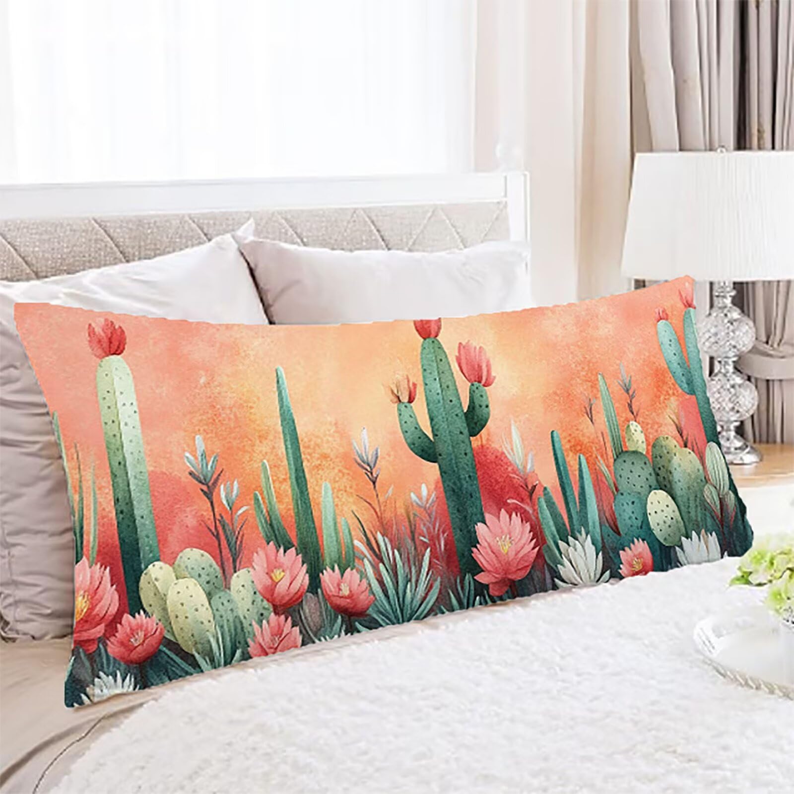 Federe Cuscini Chiaretto Federe Cuscino Letto Fiori60x180cm Velluto Copricuscini, Divano Morbida e Traspirante Cerniera Invisibile Con Invisibile Cerniera Ecologica Lavabile per Letto o Divano C0C757