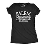 Womens Salem Apothecary T Shirt Funny Halloween Witch Graphic Novelty Tee