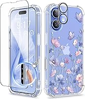 Vista 112 de GVIEWIN - Funda para iPhone 11 con protector de pantalla + protector de lente de cámara, cubierta protectora transparente suave de poliuretano