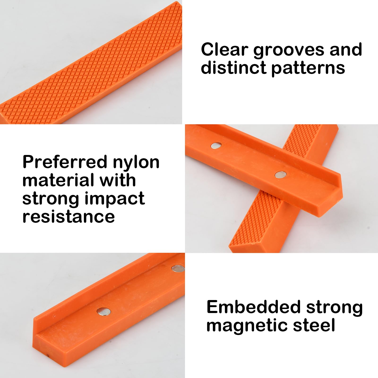 Set Di 2 Paia Ganasce Morbide Magnetiche Per Morsa Da Banco – 11,5 Cm, Gomma E Alluminio, Multiscanalate E A Nido D'Ape
