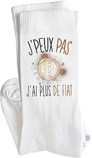 Planetee Chaussettes Bitcoin Cryptomonnaie Fiat Taille 41-45 | Cadeau Fantaisie Original Drôle Anniversaire Noël Humour