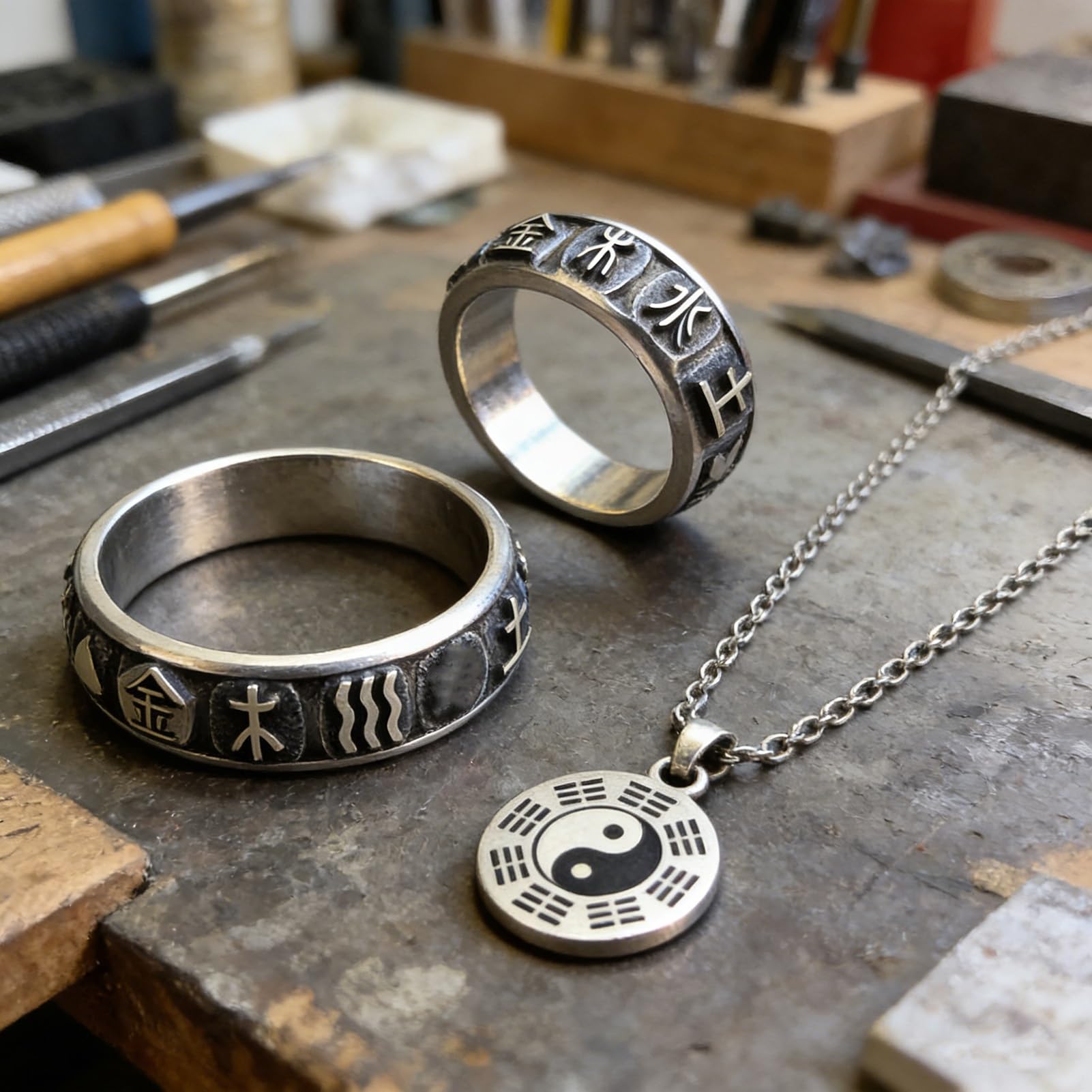 Zestaw Do Tłoczenia Metalu Z Pięcioma Elementami Wzoru 10 Szt. Znaczków Ze Stali Węglowej Do Biżuterii Skóra Drewno DIY Craft Making(0.27 in)