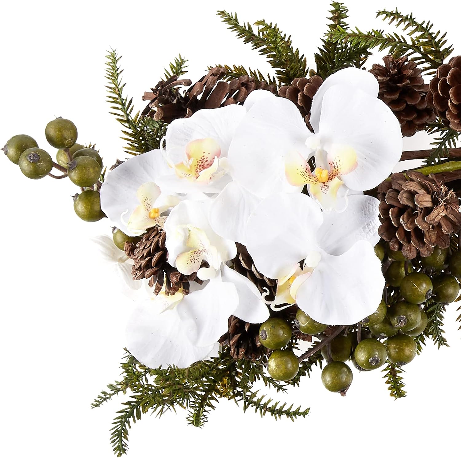 Nearly Natural 30in. Phalaenopsis Orchid & Pine Swag