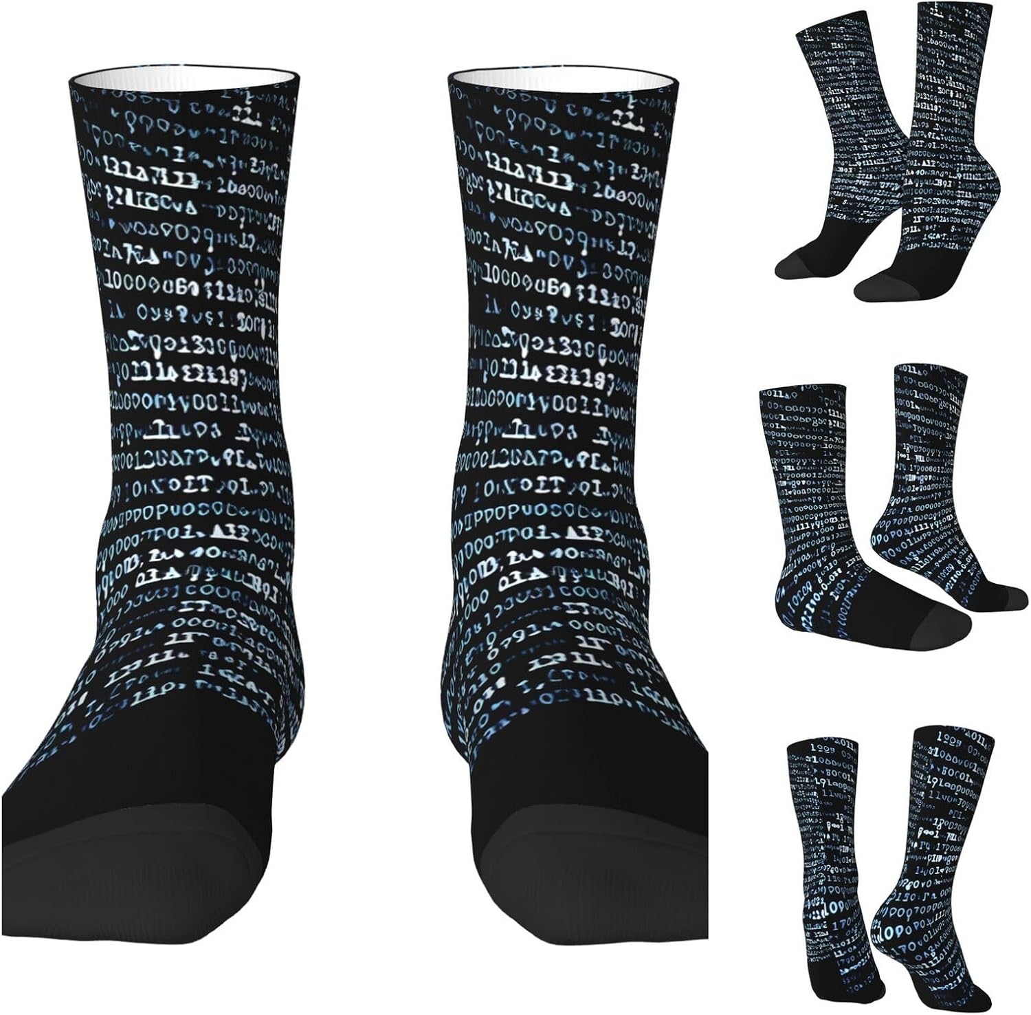 Programmer Programming Code Crew Socks for Men Women Moisture Wicking Cushion Athletic Sock Casual Novelty Socks Gift
