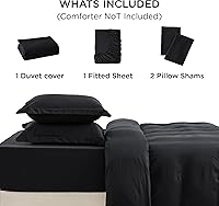 Vista 109 de Bedsure - Juego de ropa de cama de 2 piezas con 1 funda de edredón y 1 funda de almohada, extrasuave, prelavado, con cremallera, sin edredón