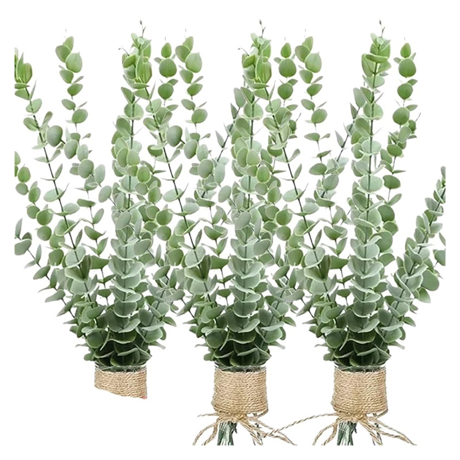 Artificial Foliage Stems 36/10PC Artificial Eucalyptus Leaves Stems Silk Fake Green Leaf Branches for DIY Bouquets Wedding Party Home Decoration Supplies(36PCS-Light Green(A))