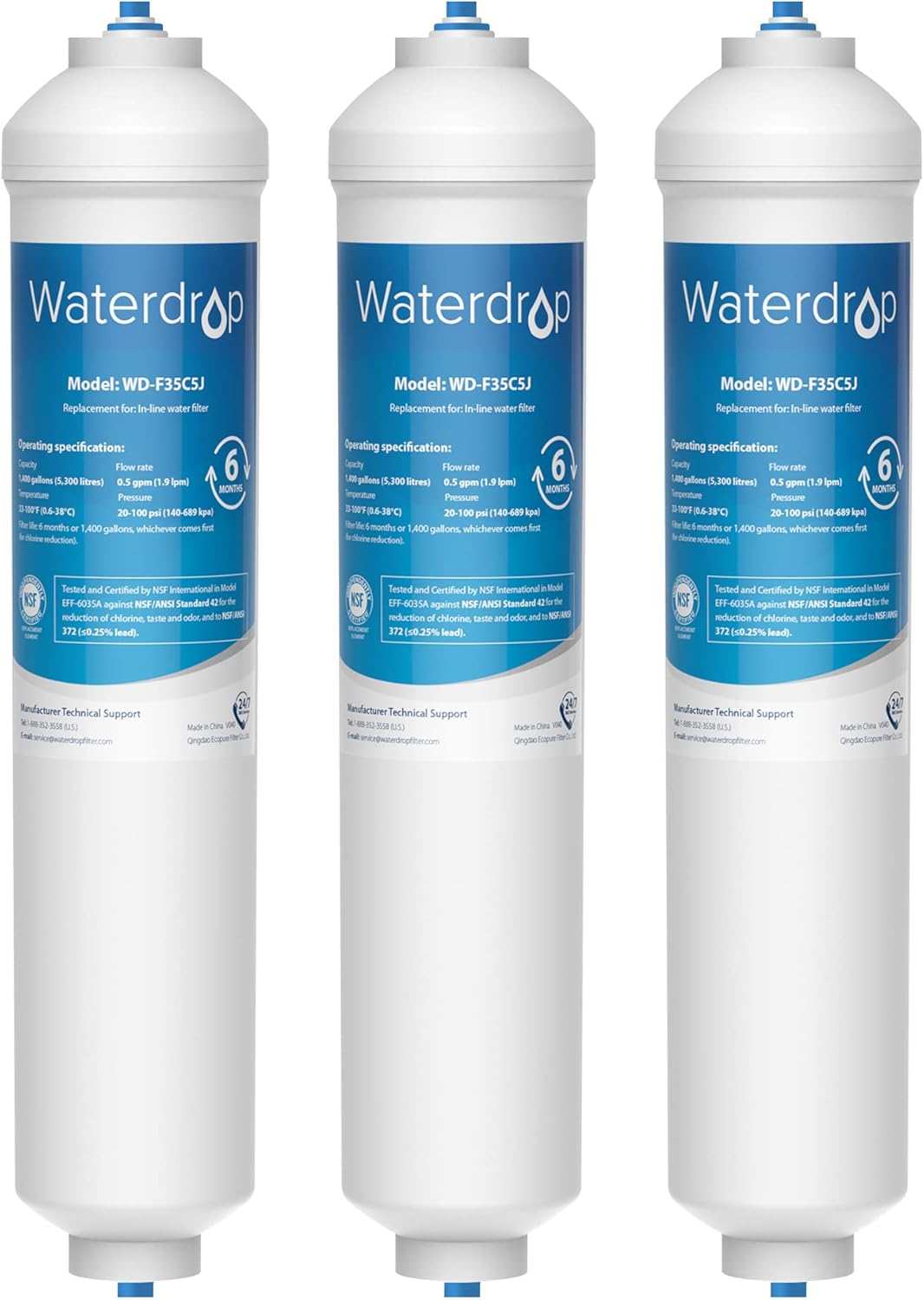 Waterdrop Water Filter Replacement for Samsung Water Filter for Fridge