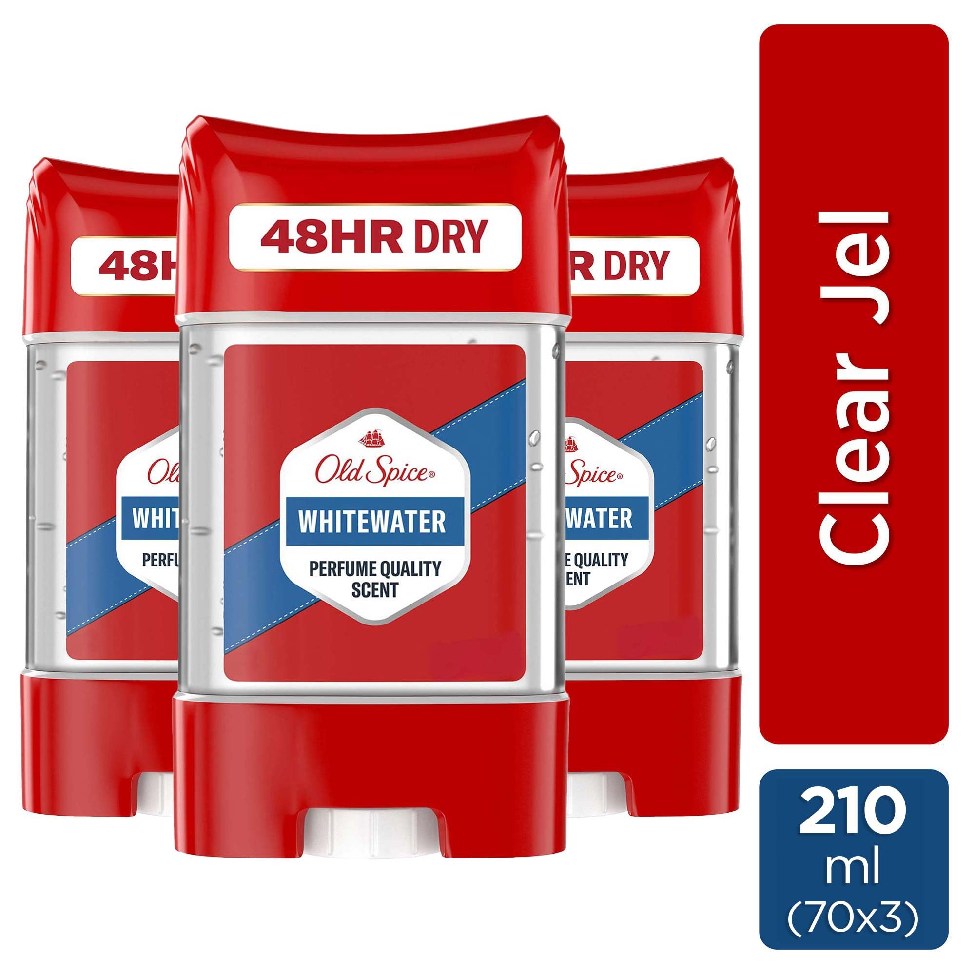 Old Spice Whitewater Erkekler için Terleme Önleyici Deodorant Clear Jel Stick 70 ml 3lü paket