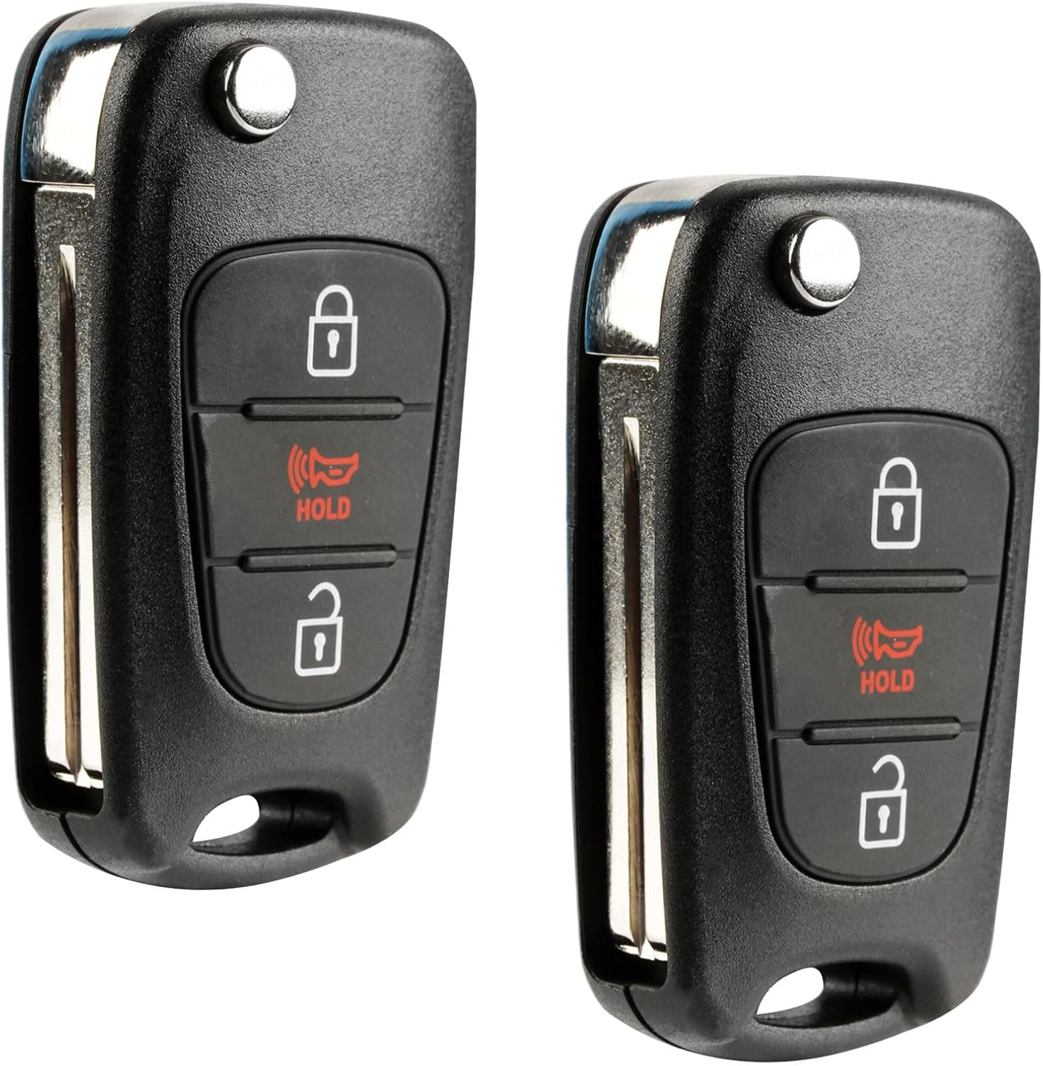 USARemote Key Fob Replacement for 2012 2013 Kia Sportage 3-Button Keyless Entry Remote Flip Key NYOSEKSAM11ATX SL 95430-3W701 (2-Pack)