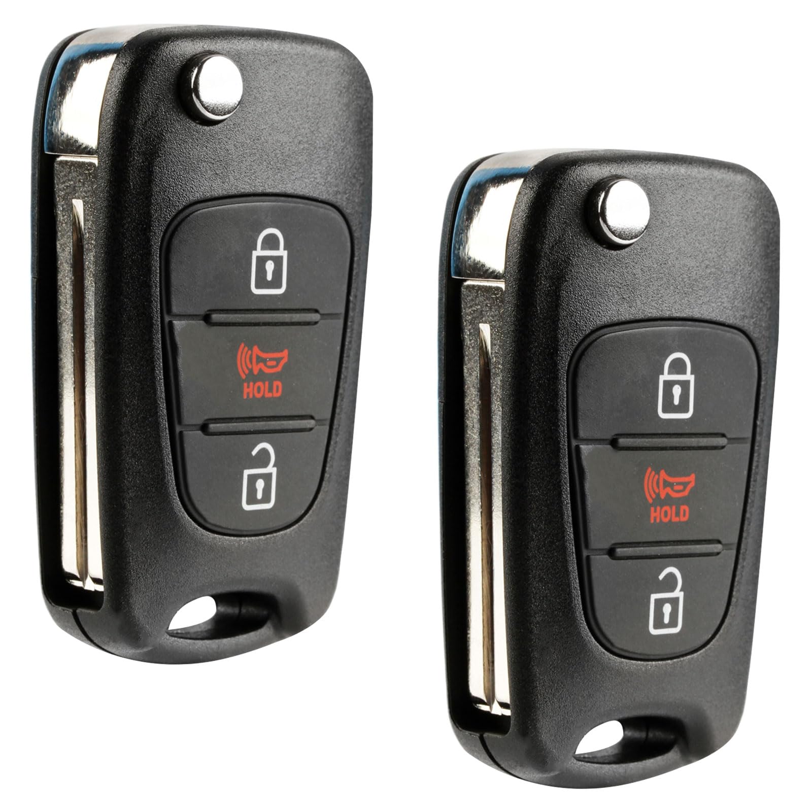 USARemote Key Fob Replacement for 2012 2013 Kia Sportage 3-Button Keyless Entry Remote Flip Key NYOSEKSAM11ATX SL 95430-3W701 (2-Pack)