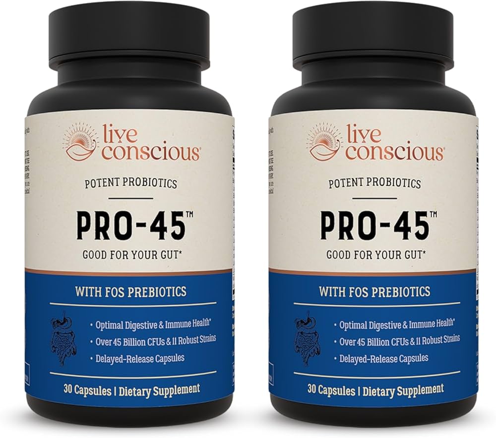 Live Conscious PRO45: Probiotic Formula, 45 Billion CFU, 11
