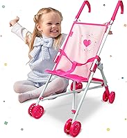 Vista 8 de Mueble de Cama para Muñeca Anivia 2 en 1, Cama de Muñeca y Columpio de Muñeca Juntos para Muñecas Bebé de 18 Pulgadas, Cuna de Muñeca con Fondo