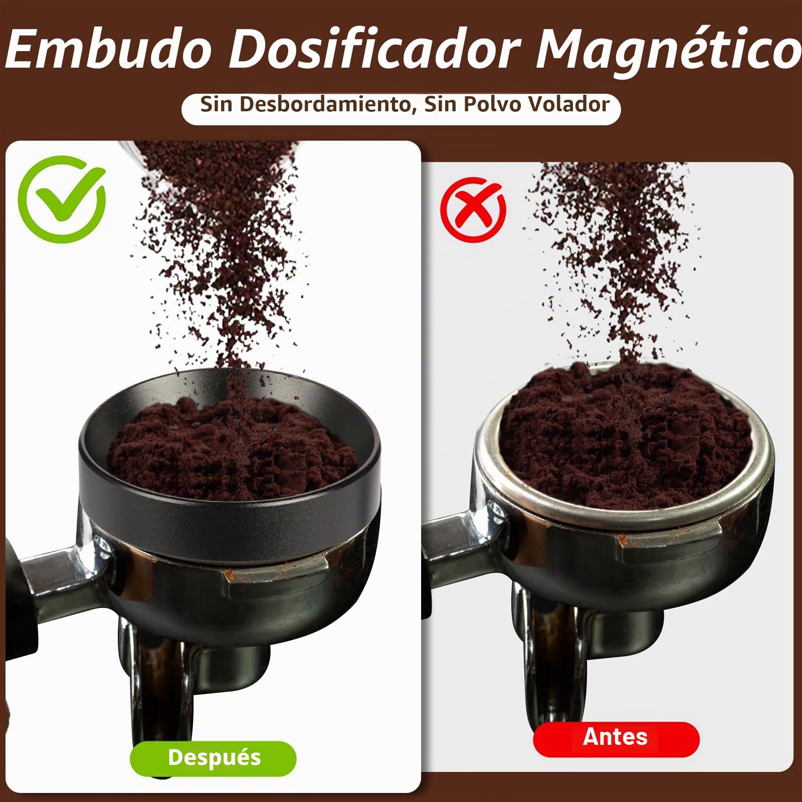 7 PCS Accesorios de Espresso, Herramientas de Prensador de Espresso de 51mm, Kit de Accesorios para Máquina de Espresso Herramienta WDT, Prensador de Café con Estación de Prensado de Espresso de