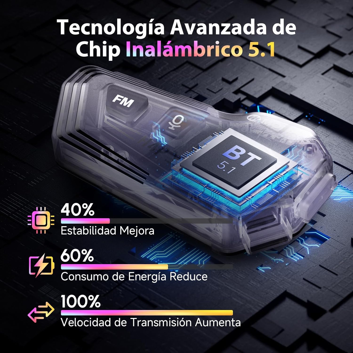 Moman Casco de moto H4P auriculares BT5.1 con altavoces Hi-Fi, doble reducción de ruido RGB/FM/manos libres/AI, control de voz AI, para un solo conductor (negro-H4P)