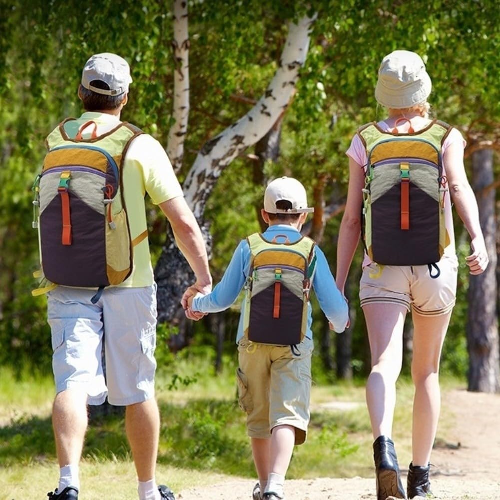 Zaino da trekking in nylon impermeabile leggero per viaggi (taglia L) | Tessuto in nylon impermeabile, protezione dalla pioggia, esterno, escursionismo, campeggio, viaggi, uso per tutte le stagioni