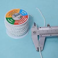 Vista 4 de Hilo de cuentas de perlas de mijo de 3 mm, cuentas de imitación de perlas para manualidades, guirnalda de cuentas de perlas, rollo de cuentas