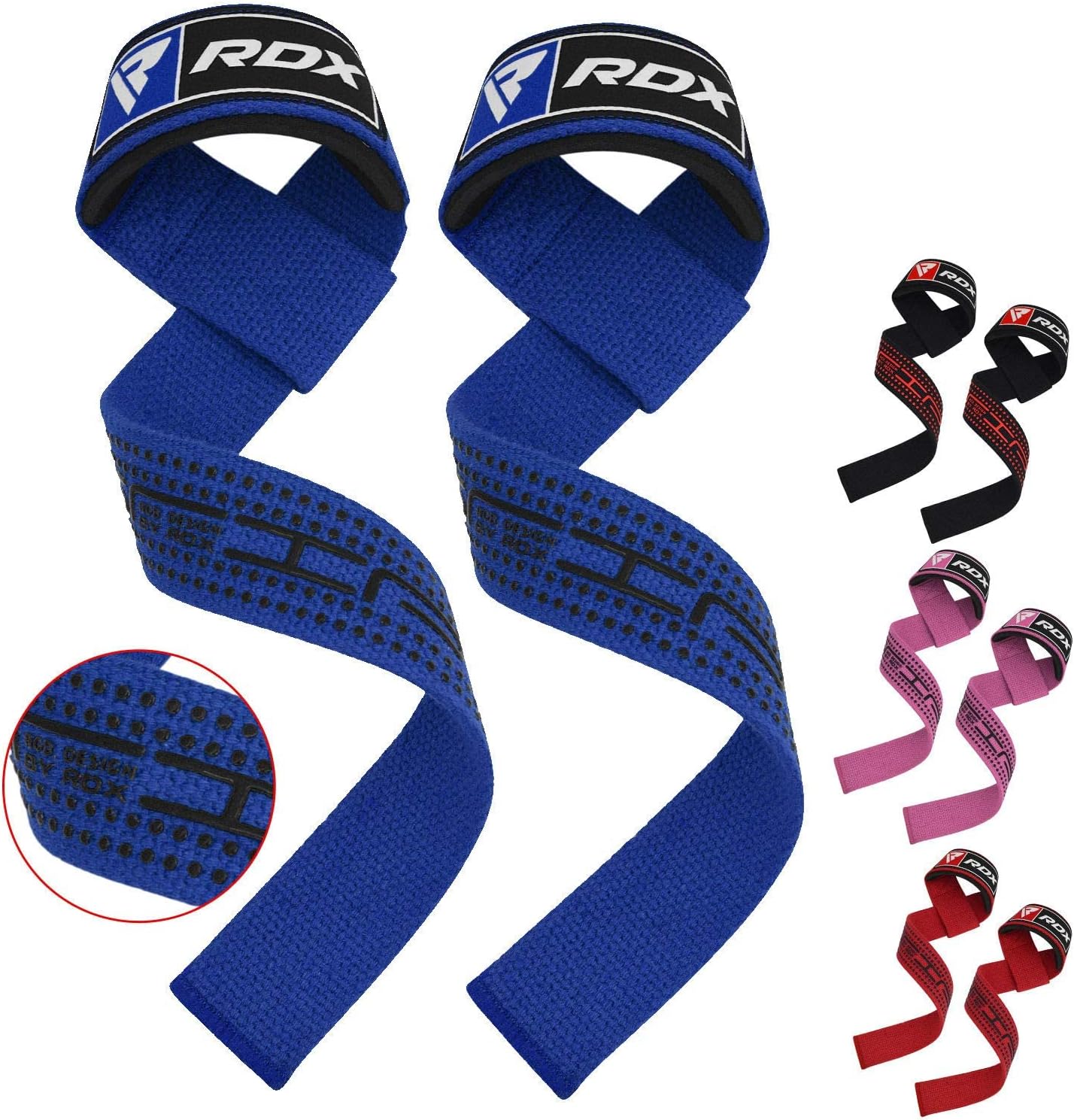 Weight Lifting Straps,Powerlifting Deadlifting, Anti Slip 60CM Hand Bar Grip, 5MM Neoprene Wrist Support, Heavy Duty Weightlifting Bodybuilding Workout