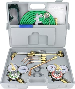SUA - Oxygen and Acetylene Gas Cutting, Welding and Heating Set - Medium Duty Torch - Plastic Box - Model Wyvern V