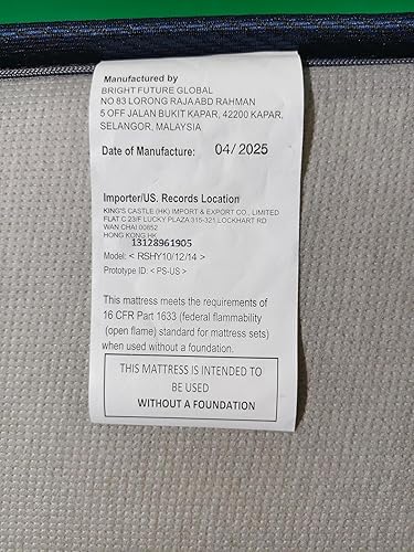 Miniatura 4 de LAZYCAT Colchón híbrido tamaño King de 10 pulgadas en caja, espuma viscoelástica de gel con bobina de bolsillo envuelta individualmente, sensación