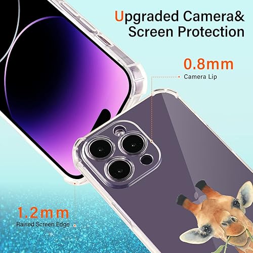 Vista 12 de Roemary Buffertech - Funda protectora para iPhone 13 Pro Max con diseño Golden Retriever, diseño de arcoíris con protector de pantalla