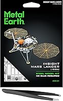 Vista 1 de Metal Earth Fascinations Insight Mars Lander 3D Kit de modelo de metal con pinzas
