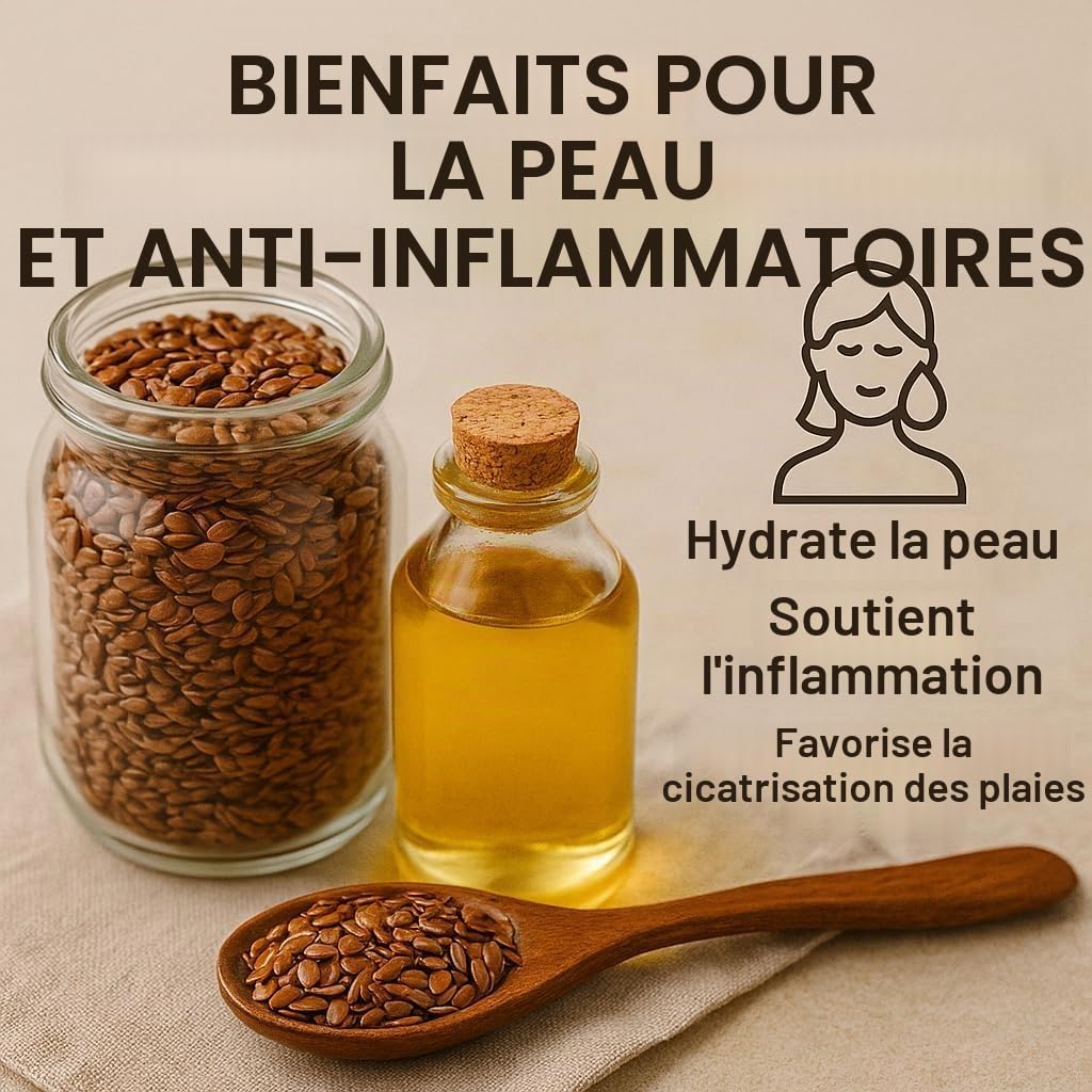 GiDeli Graines de Lin Brun 3kg – Riches en Protéines et Oméga-3 – Faibles en Sucre – Idéales pour Boulangerie et Pâtisserie – Saveur Douce Noisette – Pour Cuisine et Vegan – 100% Naturel