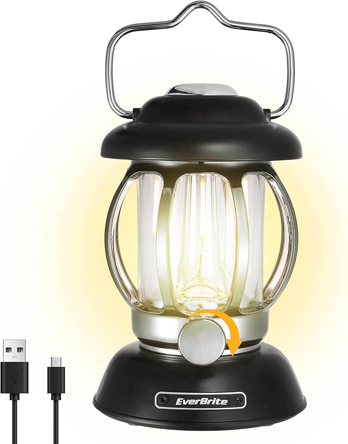 EverBrite 450LM Camping Lantern Pack of 2 USB C Rechargeable