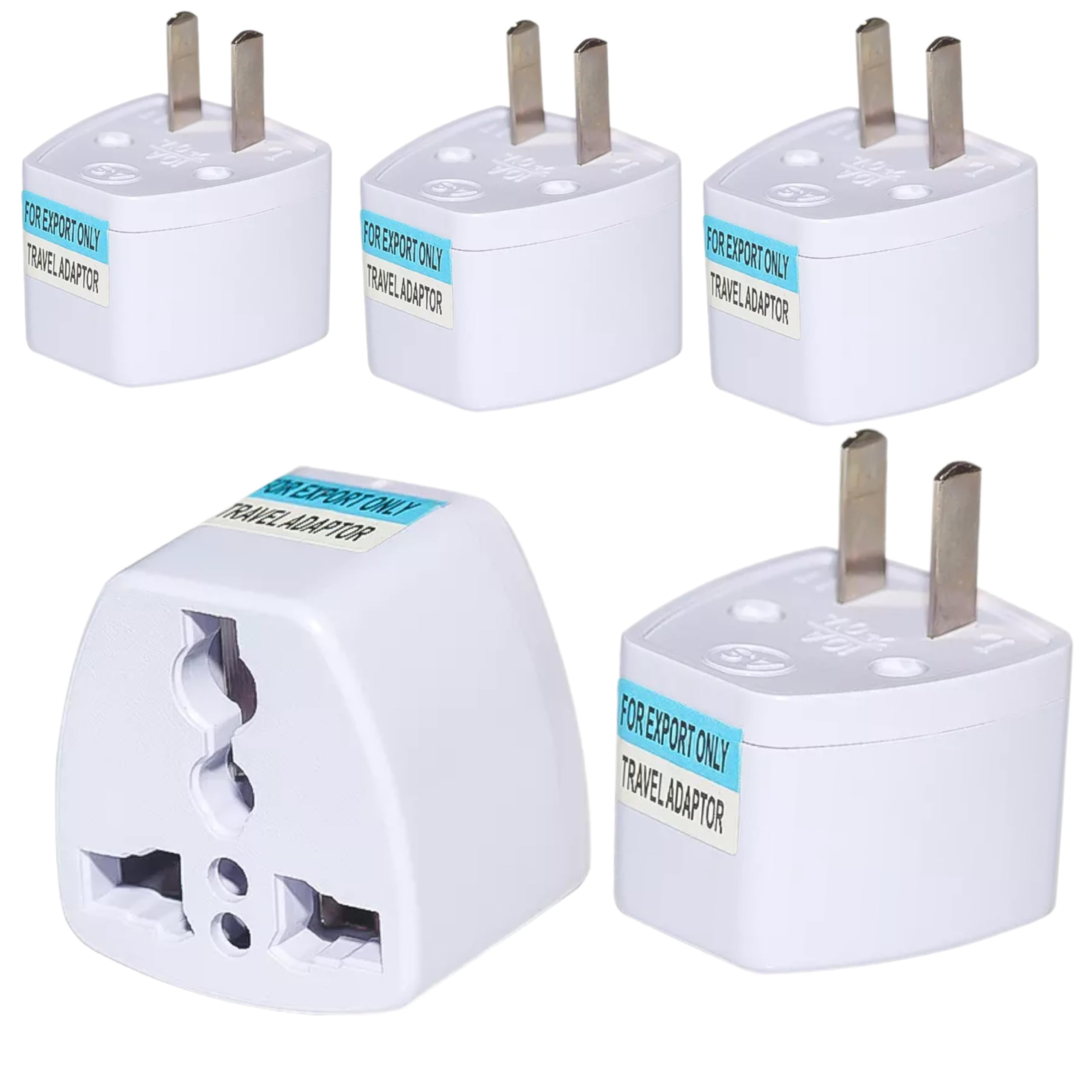 KAVANA (3 pcs) Type G Universal Travel Adaptor,UK Adaptor for Indian Pins,Flat 3 Pin Power Connector Adaptor for for UK, England, Dubai, Hong Kong, Ireland, Wales, Scotland (USA 2 PIN, Pack 5)-image-33