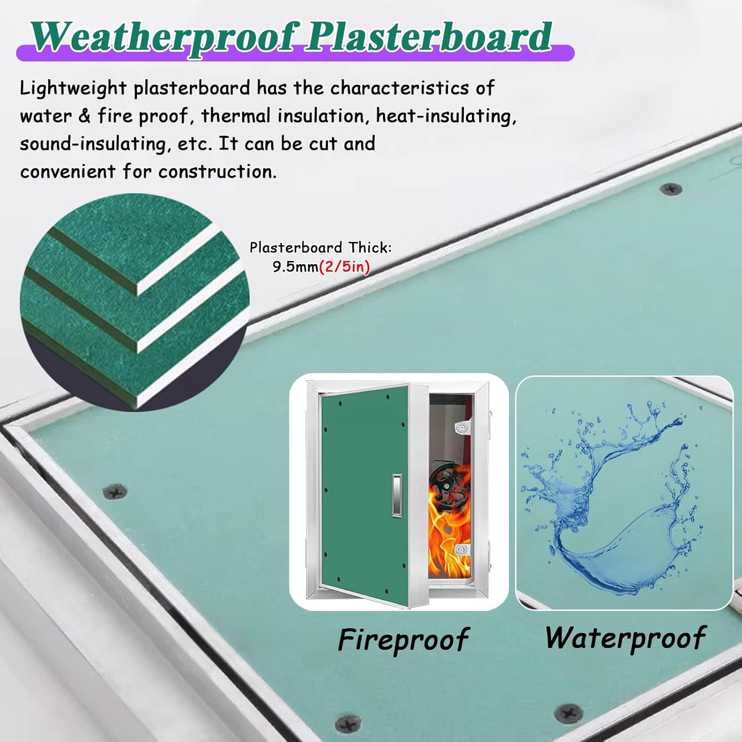Locking Access Door Panel - Heavy Duty Insulated Exterior Access Door for Fire Safety, Perfect for Basement, Garage, Balcony, and Corridor, Ideal for Air Conditioner Inspection Access