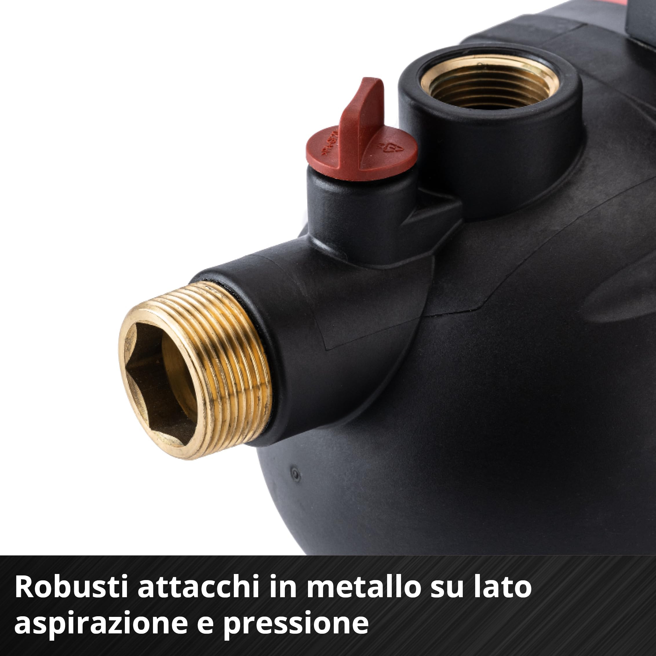 Einhell Pompa da giardino a batteria AQUINNA 36/30 Set Power X-Change (36 V, portata 3000 L/h, altezza mandata max. 26 m, interruttore ECO, incl. tubo flessibile di aspirazione da 4 m, senza batterie)