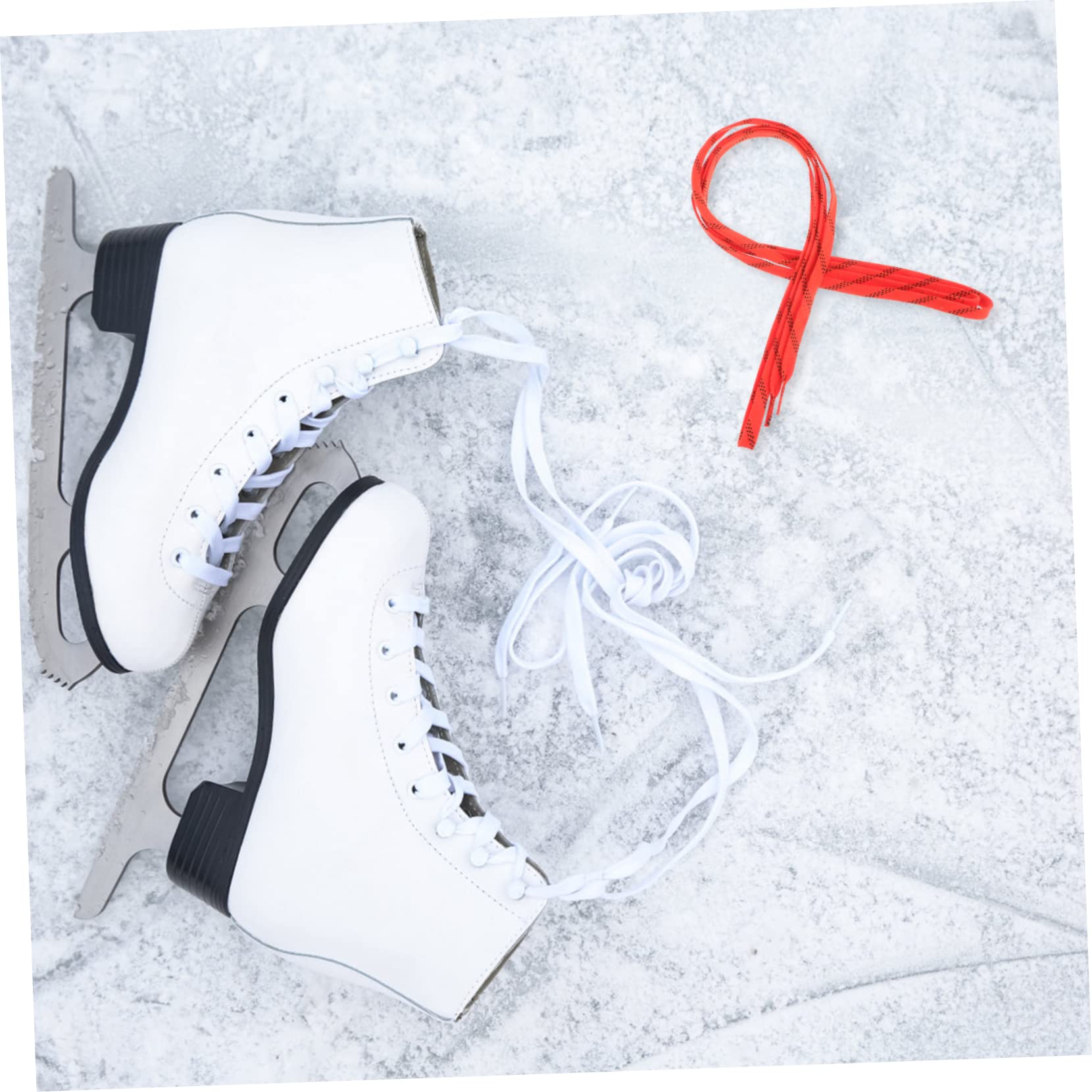 SUPVOX Lacets Antigel pour Chaussures De Hockey Accessoires Lacets De Hockey en Cire Chaussures Lumineuses Lacets De Chaussures De Course Lacets Noirs Chaussures De Patins À Glace