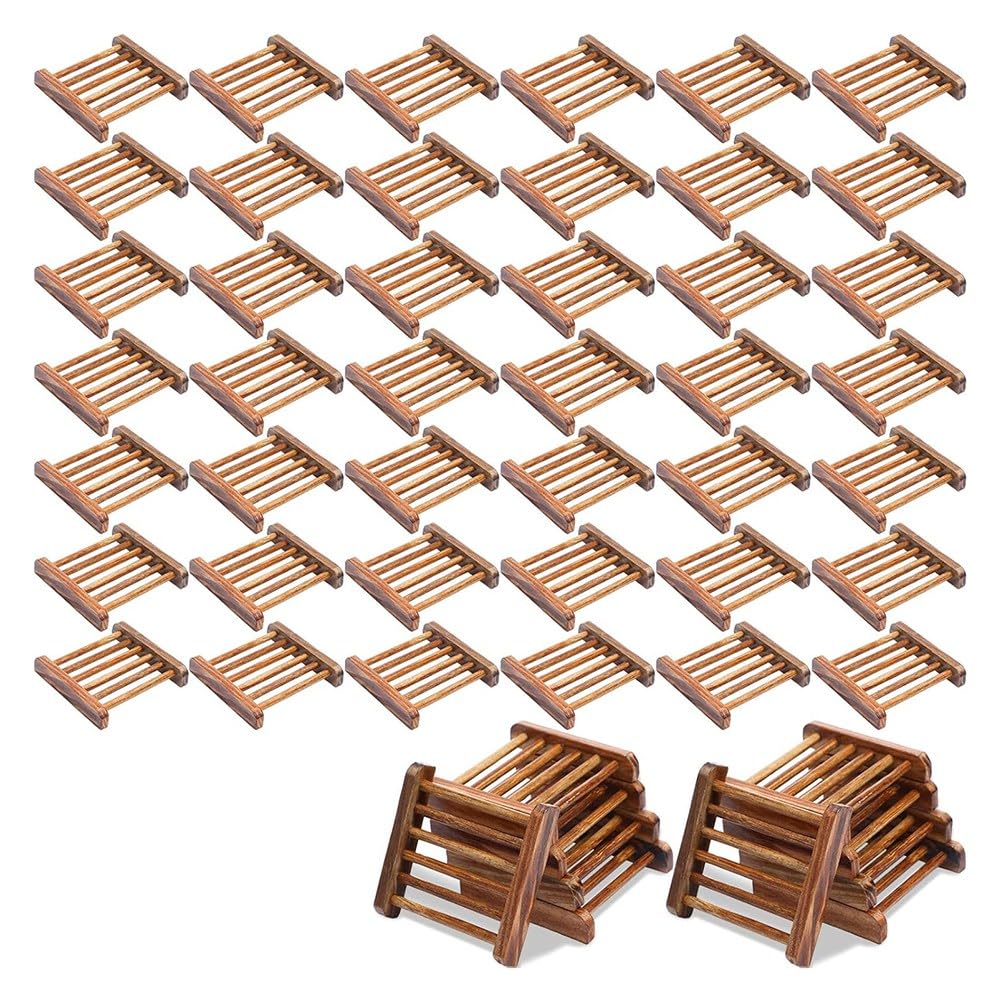 Jabonera de Madera para Baño, Soporte para Jabón con Escurridor, Bandeja Artesanal