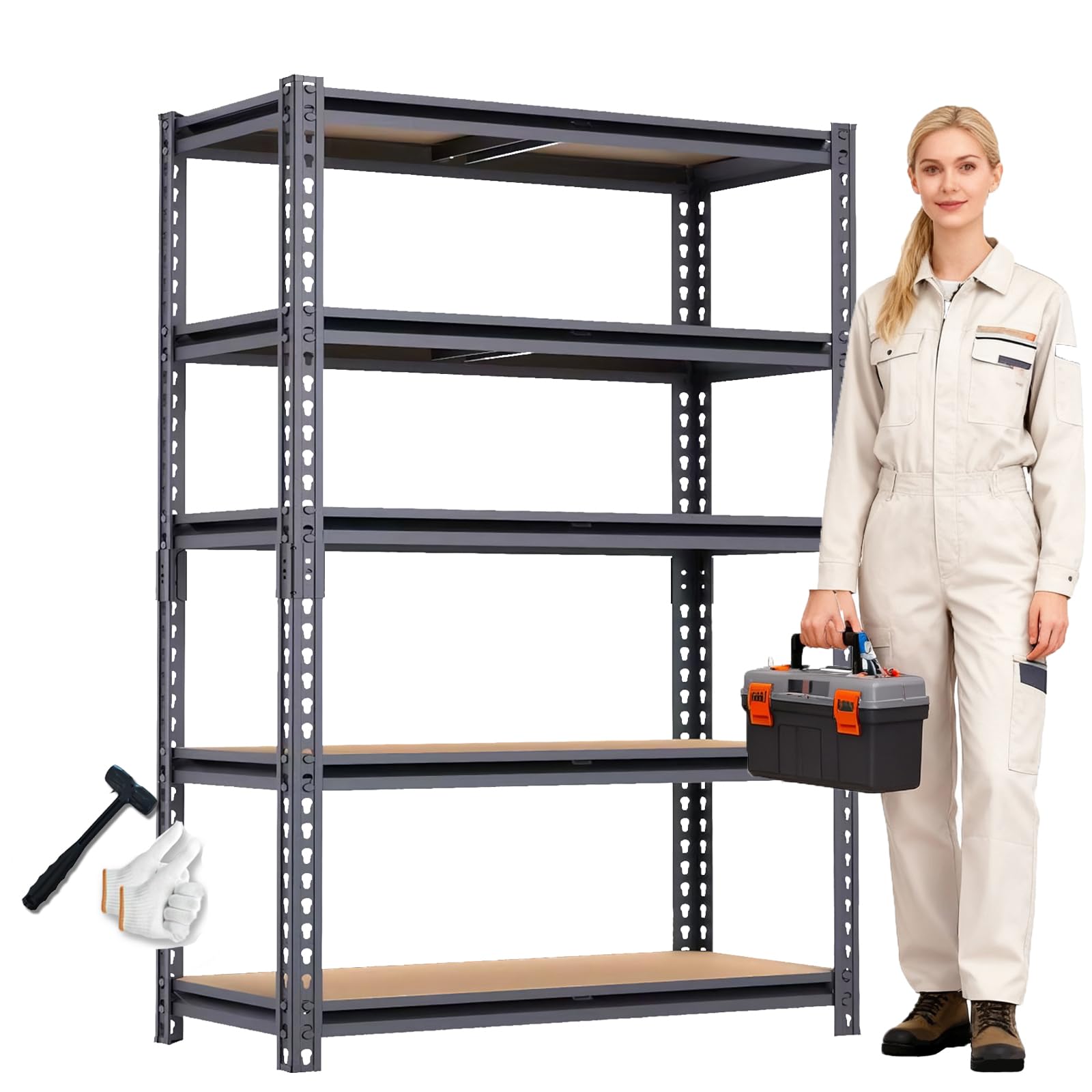 Amazon.com: ZEUKMXOO Garage Shelving, 2400 LBS Metal Storage