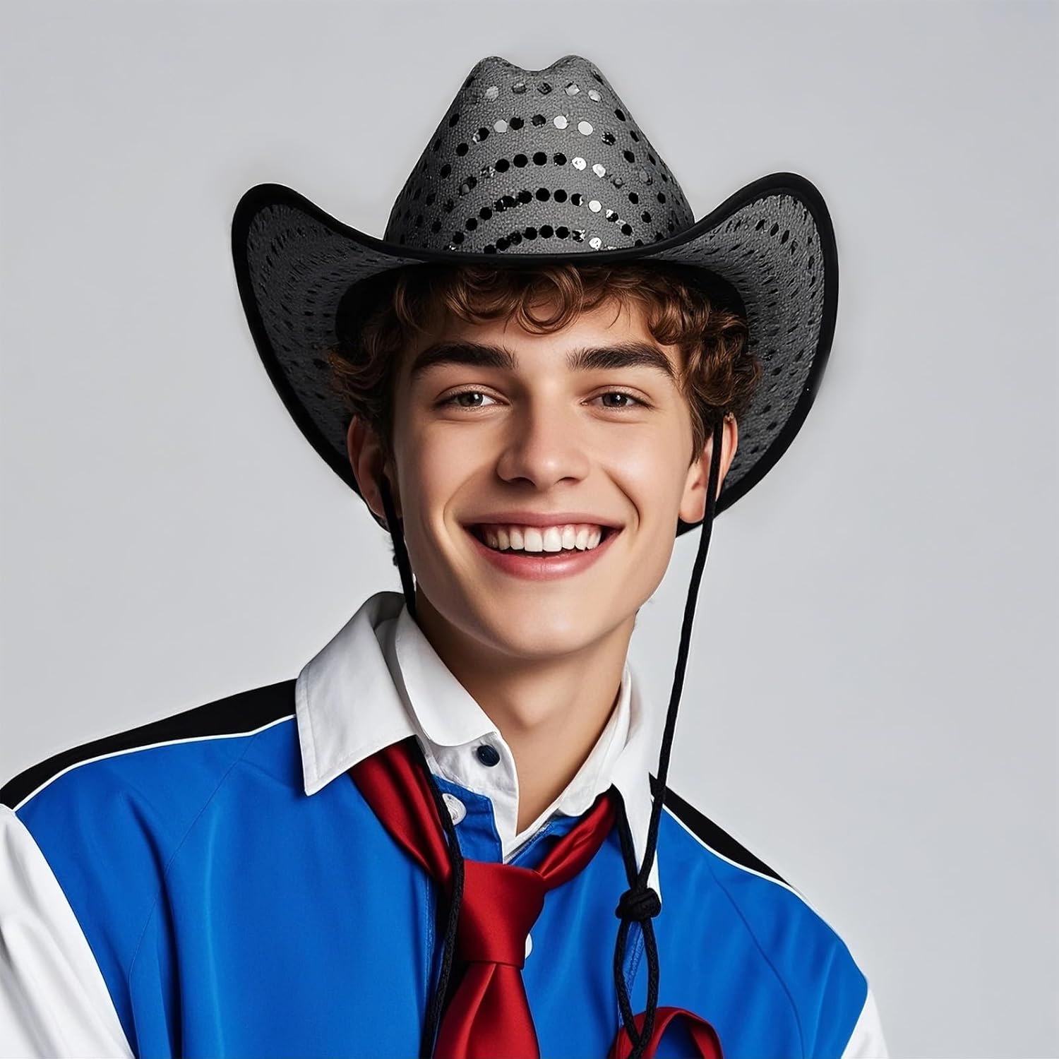 Barelove Cowboy Hat Cowgirl Hat - Preppy Sparkly Cowboy Hats for Women Bachelorette Birthday Disco Party Halloween - Image 7